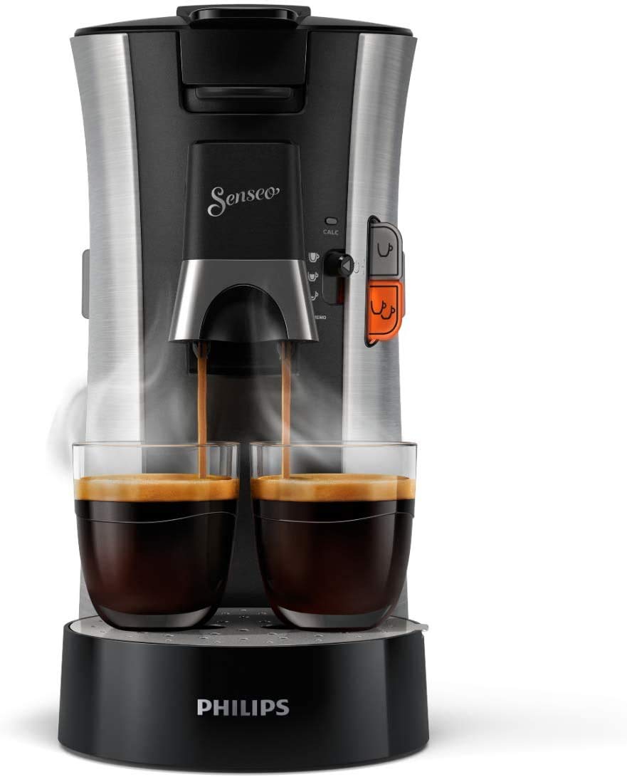 Machine à Café à Dosettes SENSEO Select – Intensity Plus, Crema Plus, Bec Verseur Métallique – Sauge CSA250/11 | Arlino