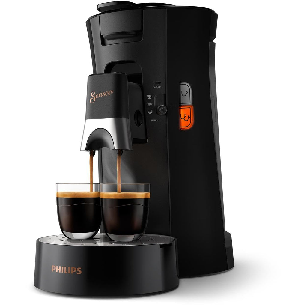 Machine à Café à Dosettes SENSEO CSA240/61 – Intensité Plus, Crema Plus, 2 Tasses, Économie d'Énergie – Noir | Arlino