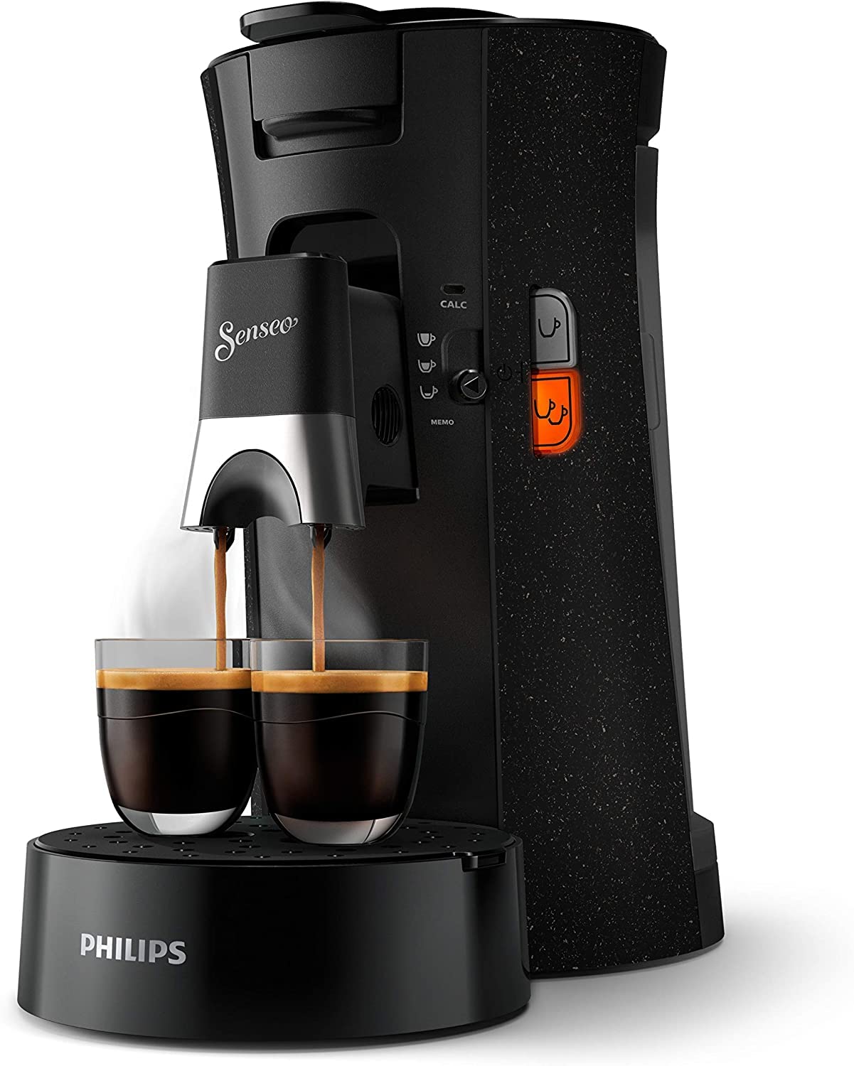 Machine à Café à Dosettes SENSEO Select Eco – Choix de la Force, Crema Plus, 1450 W – Noir Moucheté CSA240/20 | Arlino