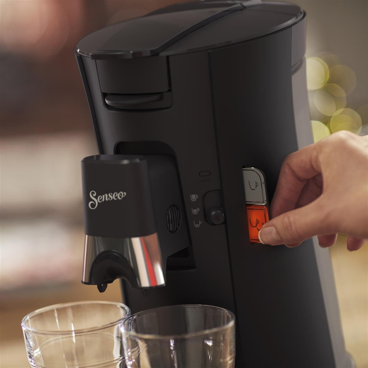 Machine à Café à Dosettes SENSEO CSA240/61 – Intensité Plus, Crema Plus, 2 Tasses, Économie d'Énergie – Noir | Arlino