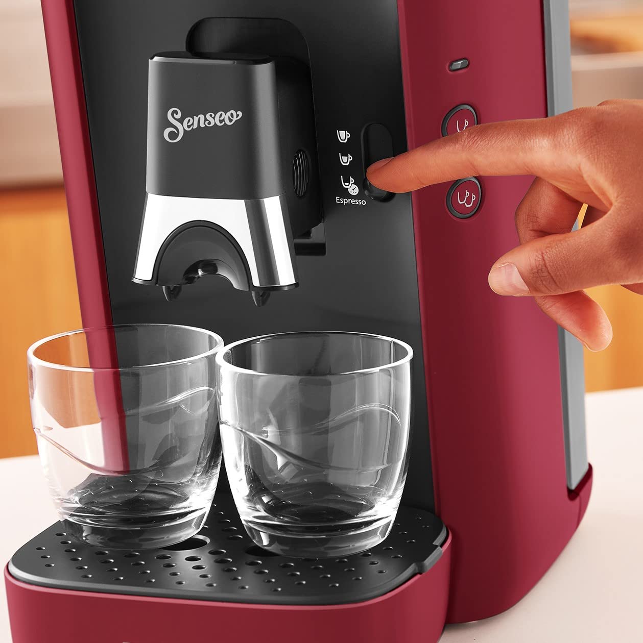 Machine à Café à Dosettes SENSEO Maestro – Réservoir 1,2 L, Fonction Mémo – Rouge CSA260/91 | Arlino