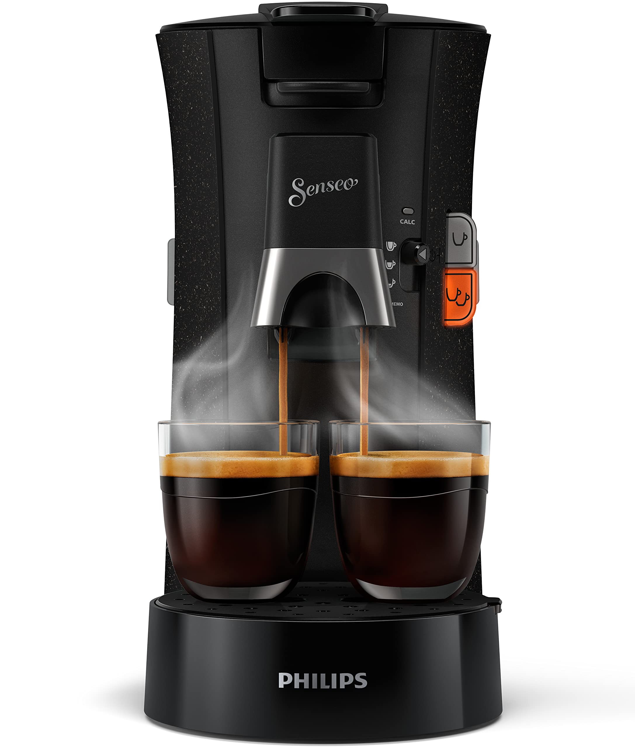 Machine à Café à Dosettes SENSEO Select Eco – Choix de la Force, Crema Plus, 1450 W – Noir Moucheté CSA240/20 | Arlino