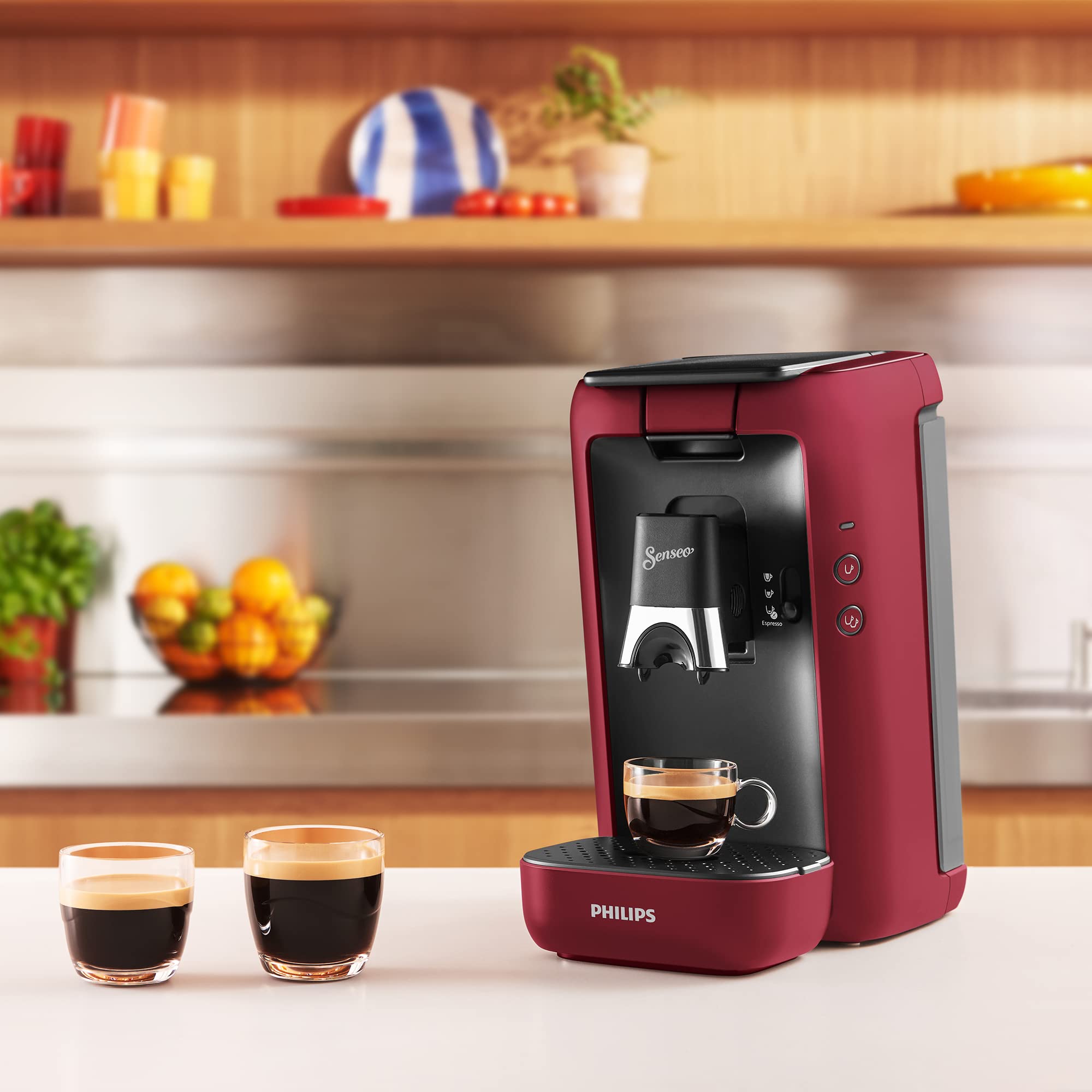 Machine à Café à Dosettes SENSEO Maestro – Réservoir 1,2 L, Fonction Mémo – Rouge CSA260/91 | Arlino
