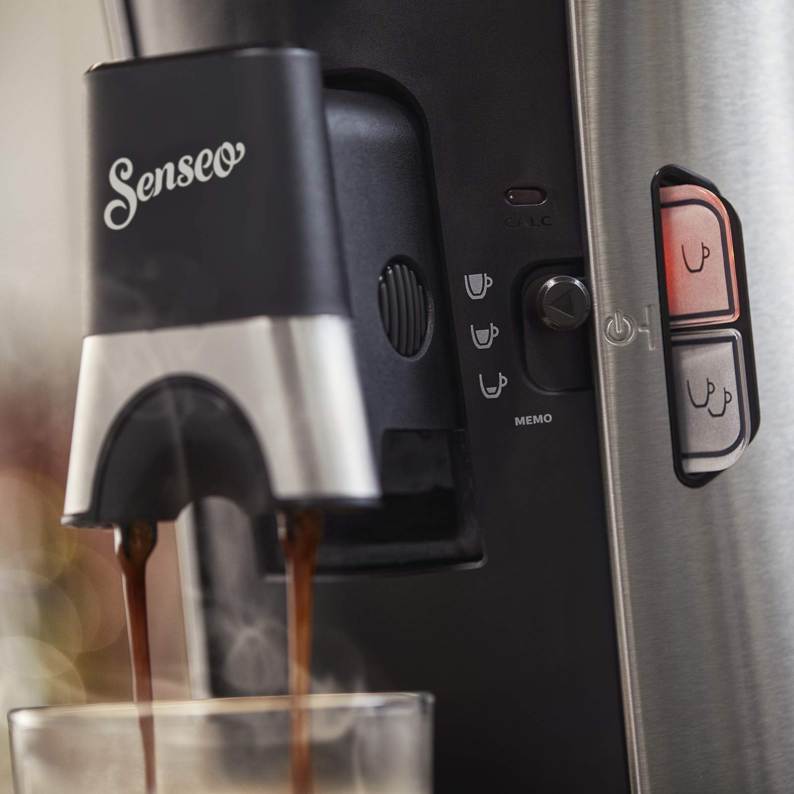Machine à Café à Dosettes SENSEO Select Eco – Intensity Plus, Crema Plus, Fonction Mémo – Acier Brossé CSA250/10 | Arlino