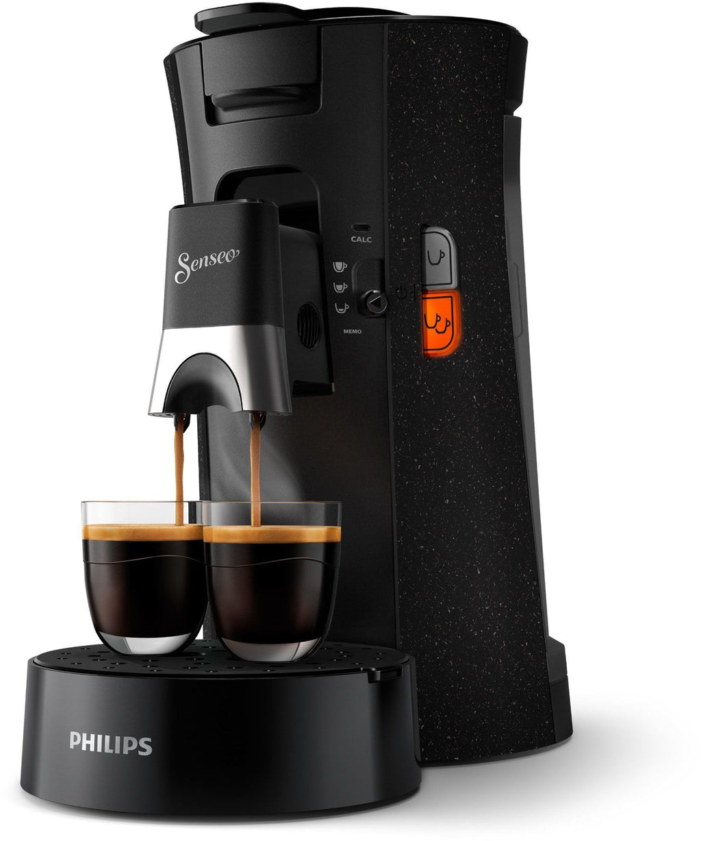 Machine à Café à Dosettes SENSEO Select Eco – Intensity Plus, Crema Plus, Fonction Mémo – Noir CSA240/21 | Arlino