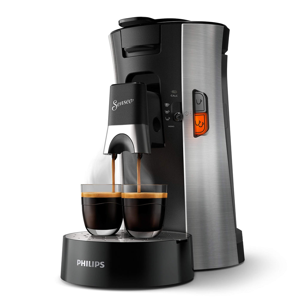 Machine à Café à Dosettes SENSEO Select Eco – Intensity Plus, Crema Plus, Fonction Mémo – Acier Brossé CSA250/10 | Arlino