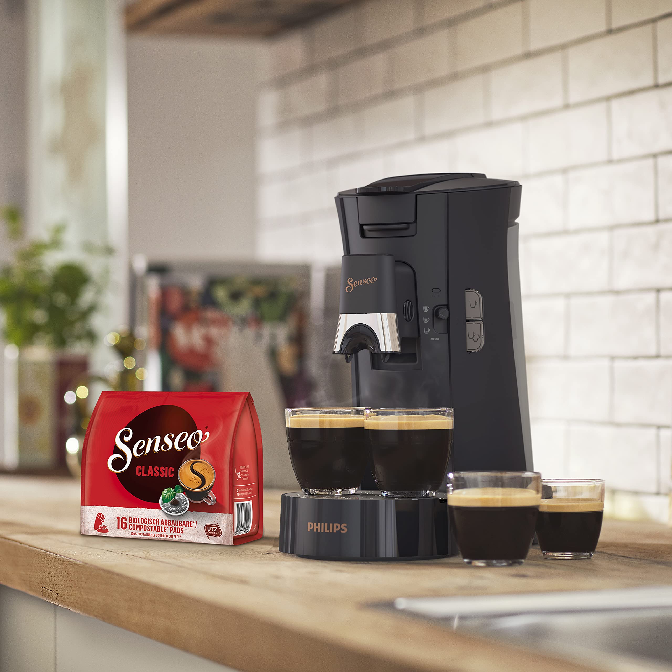 Machine à Café à Dosettes SENSEO Select CSA240/60 – Choix de l'Intensité, Crema Plus, Fonction Mémo – Noir | Arlino